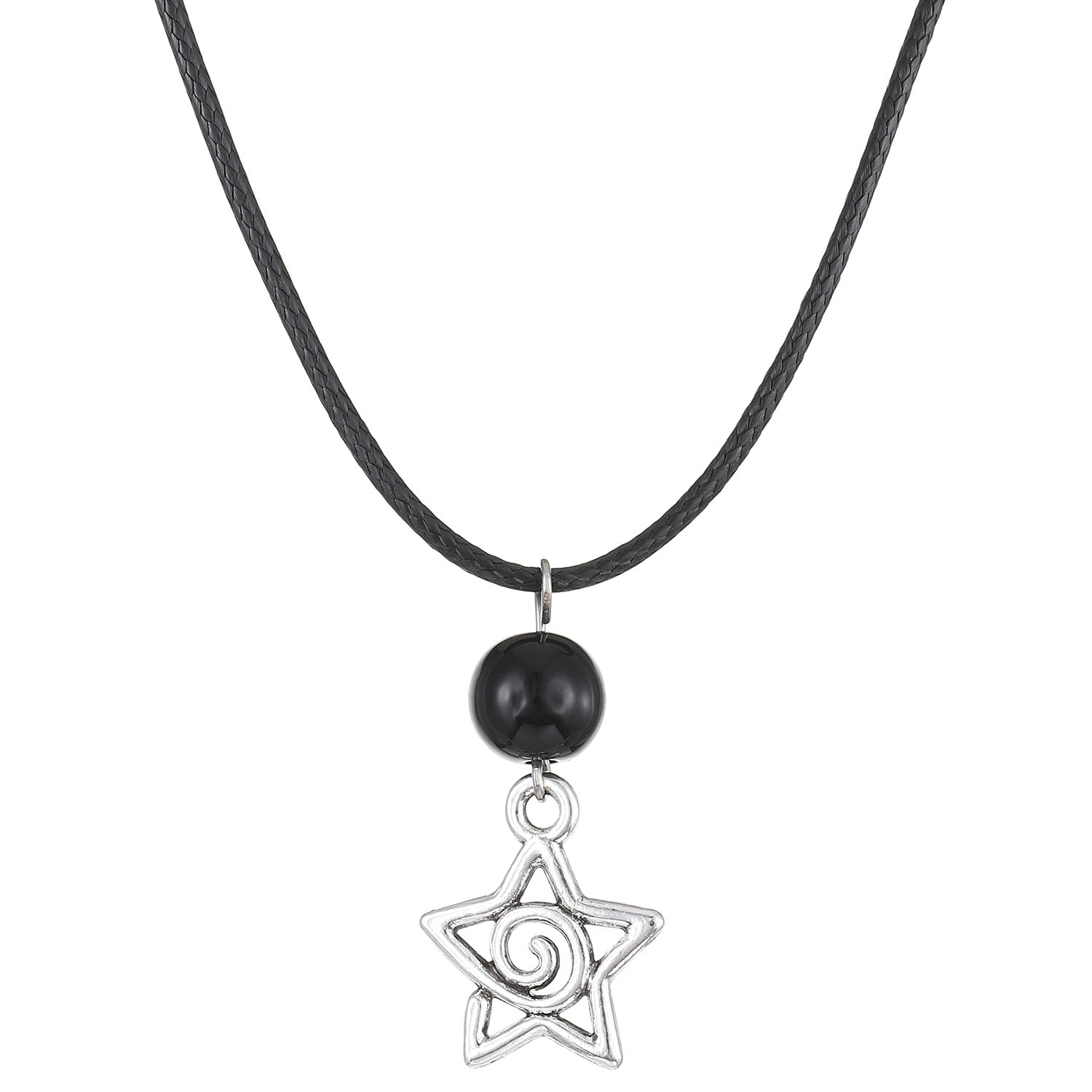 Wholesale Five-pointed star vortex necklace tassel spiral clavicle necklace